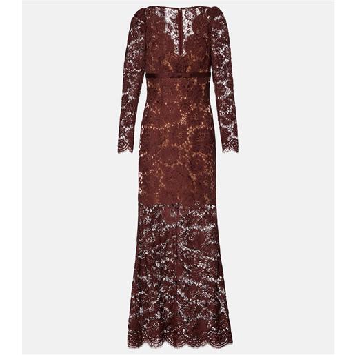 Self-Portrait abito lungo in pizzo