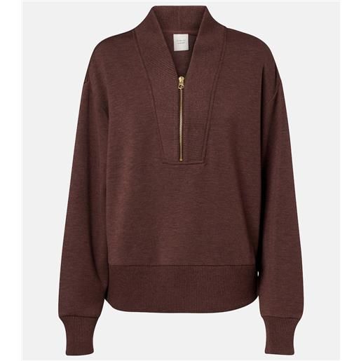 Varley felpa sally con zip corta