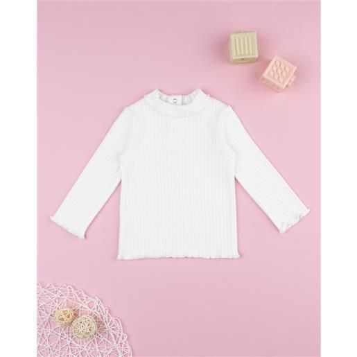 Prénatal lupetto bimba bianco coste