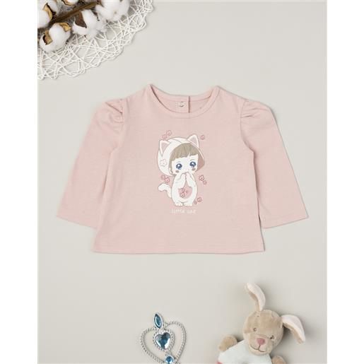 Prénatal t-shirt bimba rosa stampa