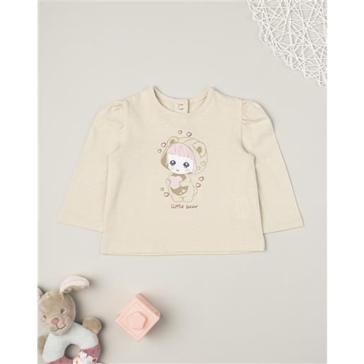 Prénatal t-shirt bimba beige stampata