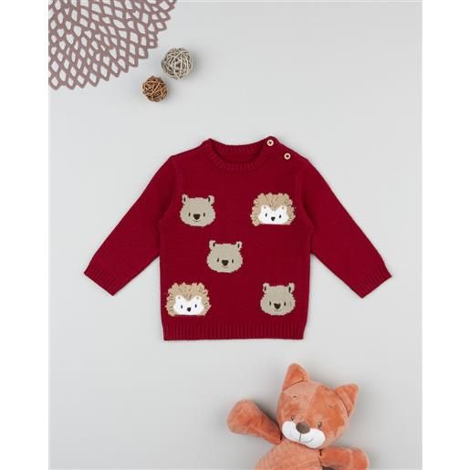 Prénatal maglia bimbo rossa animali