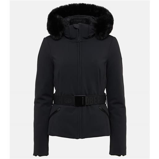 Goldbergh piumino da sci hida con pelliccia sintetica