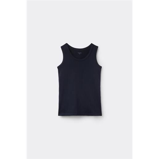 Tezenis canotta spalla larga cotone termico bimbi unisex unisex blu