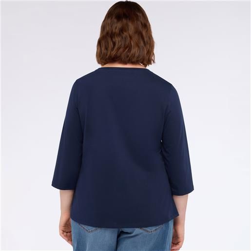 Fiorella Rubino t-shirt in cotone con catena gioiello