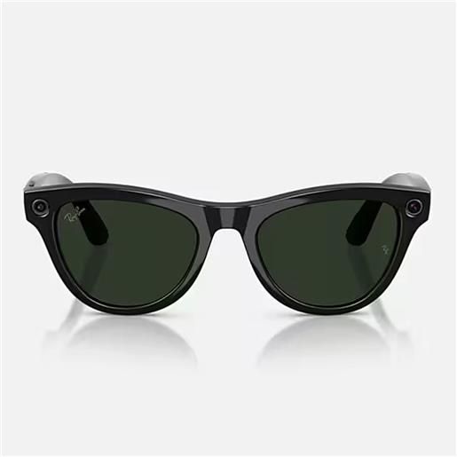 Ray-Ban occhiali da sole rw4014 601/1m skyler (gen 2) nero/trasparente verde grafite unisex fotocromatici
