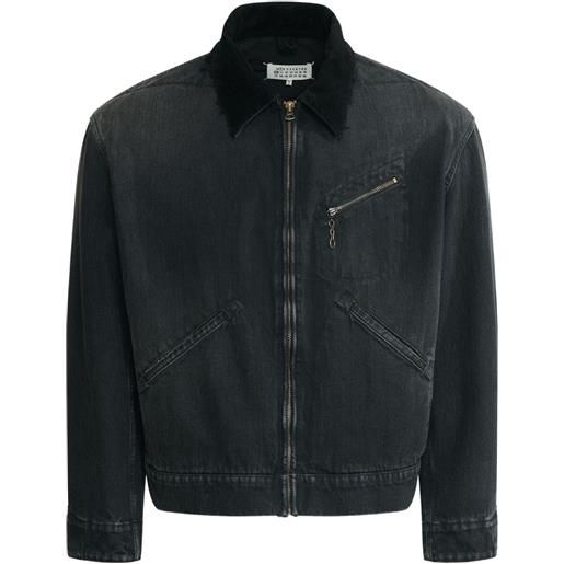 Maison Margiela giacca leggera in cotone - nero