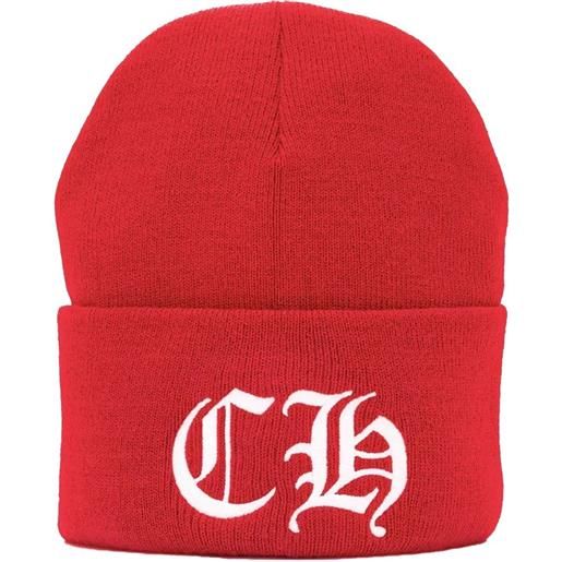 Chrome Hearts berretto a coste - rosso