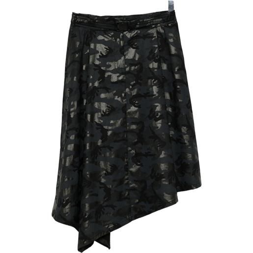 Juun.J gonna asimmetrica camouflage - grigio