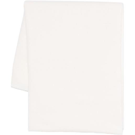 TOTEME sciarpa con bordi sfrangiati - bianco
