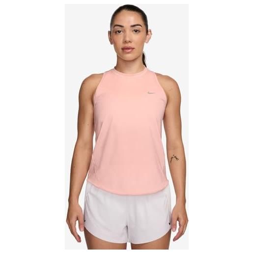 Nike swift hq0620-607 - canotta da corsa dri-fit da donna, modello atmosphere/reflective silv, taglia m