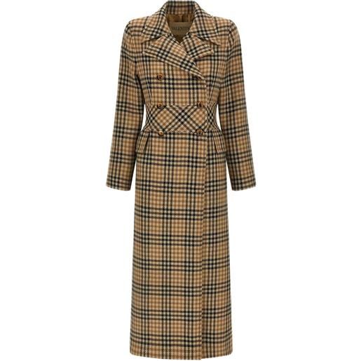Valentino Garavani cappotto in lana pied-de-poule - marrone