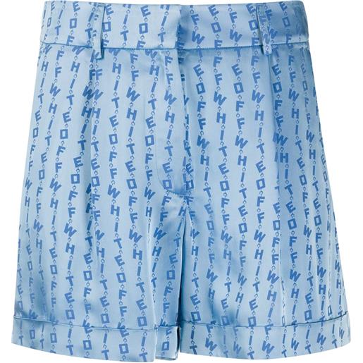 Off-White shorts con effetto jacquard - blu
