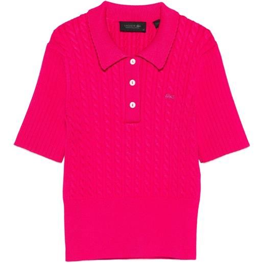 Lacoste polo in maglia - rosa