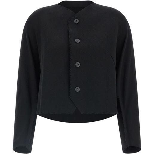 Issey Miyake cardigan campagne - nero