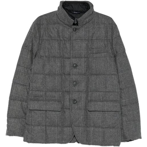 Fay cappotto a quadri - grigio