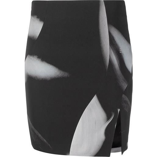 Off-White minigonna liquid melt - nero