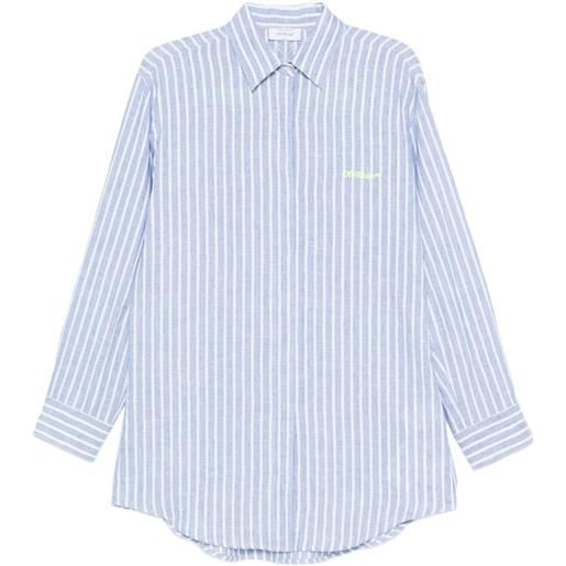 Off-White chemisier a righe - blu