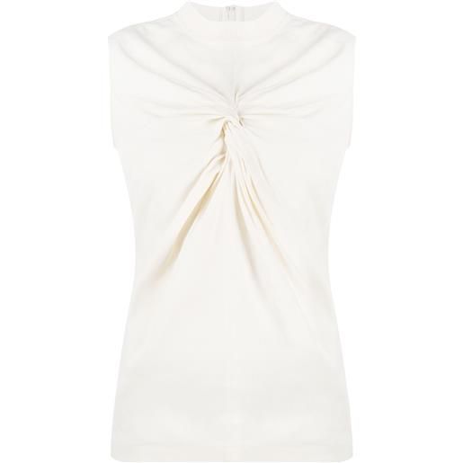 Off-White t-shirt smanicata - bianco