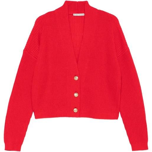 alice + olivia cardigan con scollo a v - rosso