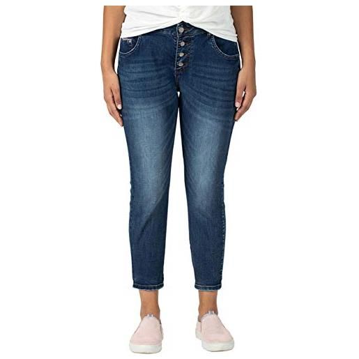 Timezone regular jillytz cropped jeans slim, blu (skylight blue wash 3336), w27 (taglia produttore: 27) donna