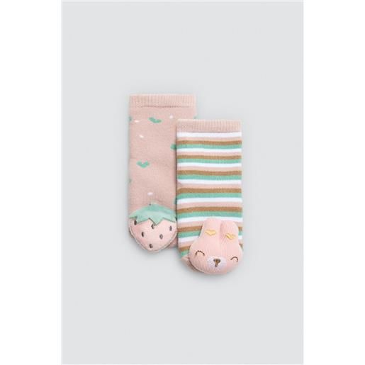 Ysabel Mora confezione da 2 calzini sensoriali termici rosa per neonati