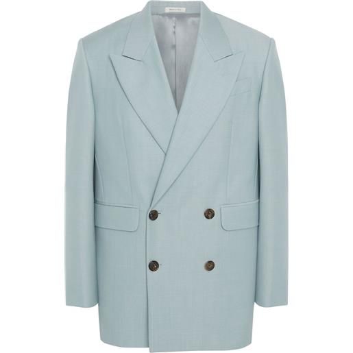 Alexander McQueen giacca sartoriale doppiopetto - blu