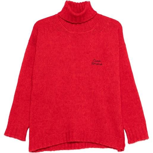 Giada Benincasa maglione a collo alto - rosso