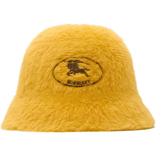 Burberry cappello bucket con ricamo - giallo