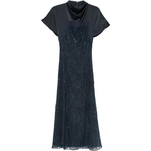 PINKO abito in pizzo a fiori - blu