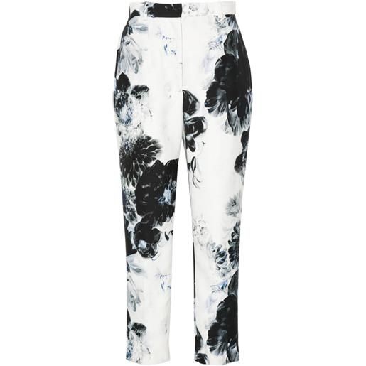 Alexander McQueen pantaloni a vita alta - bianco