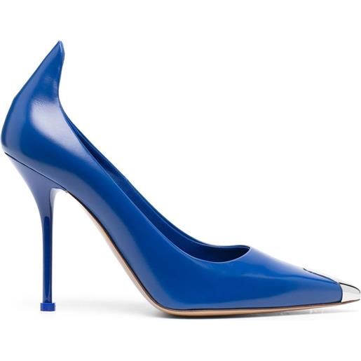 Alexander McQueen pumps con punta a contrasto - blu