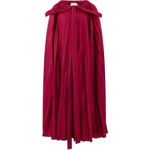 Valentino Garavani mantella plissettata - rosso