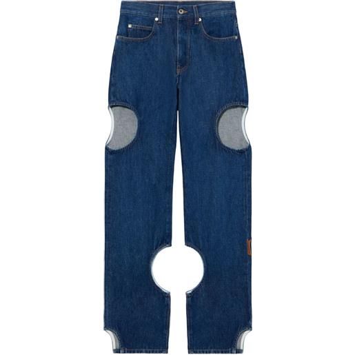 Off-White jeans con dettaglio cut-out - blu