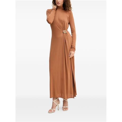 TWINSET abito lungo con fibbia - marrone