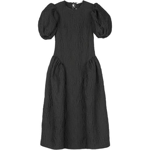 Cecilie Bahnsen abito bali matelassé con maniche a palloncino - nero