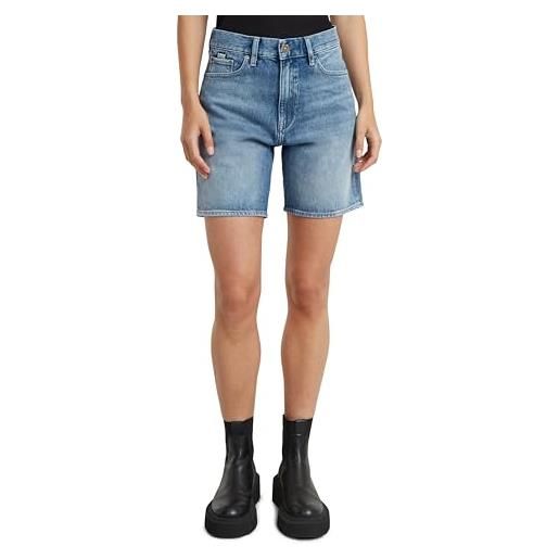 G-STAR donna high bermuda shorts clean edge, blu (sun faded paradiso blue d24372-d434-g330), 33