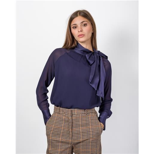 HAVEONE blusa 100% viscosa con fiocco - HAVEONE