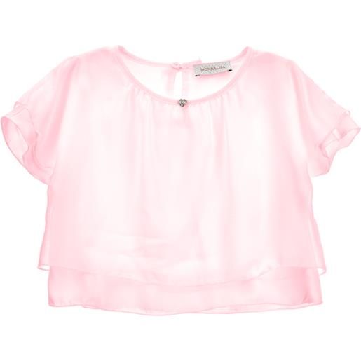 Monnalisa t-shirt raso con fiocchi sul retro