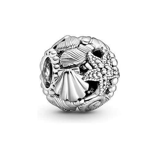 PANDORA ciondolo in argento sterling con conchiglia e stella marina