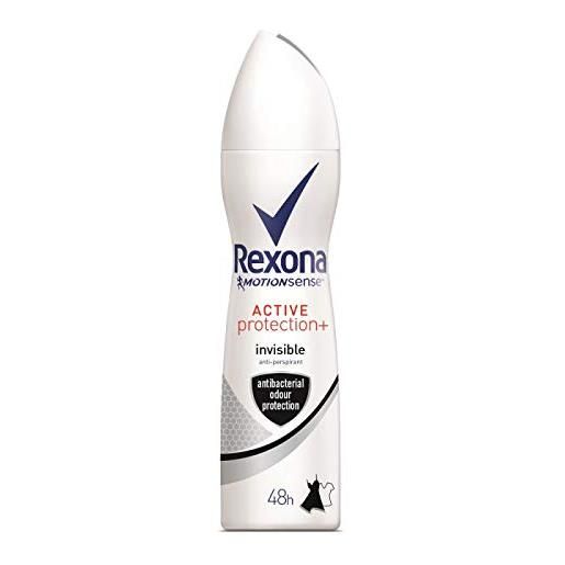 Rexona - deodorante spray da donna, active protection invisible con alluminio, 150 ml