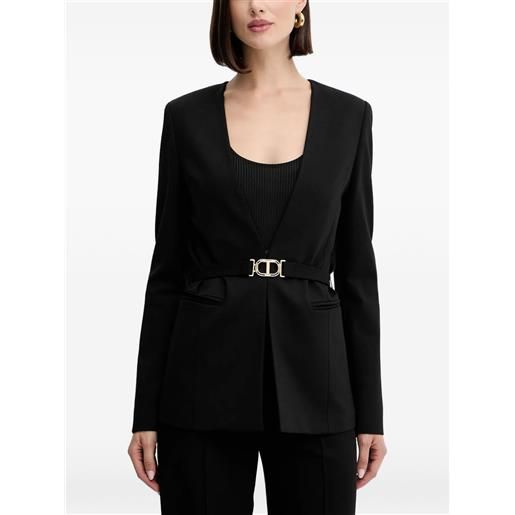 TWINSET blazer con cintura - nero