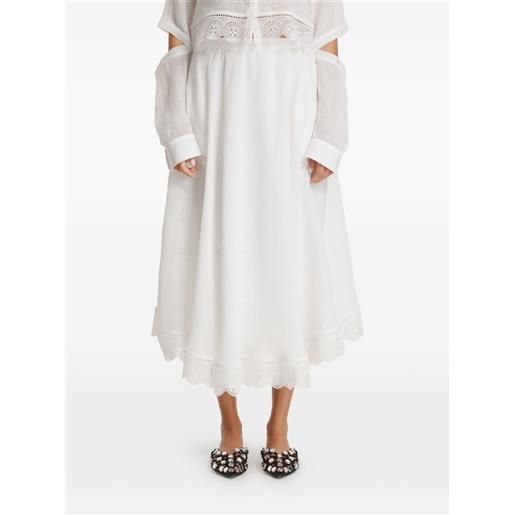 PNK gonna con ricamo - bianco