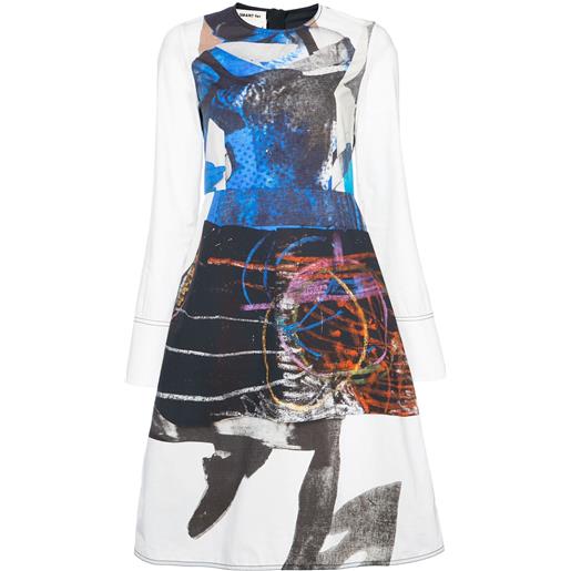 Marni abstract print skater dress - multicolore