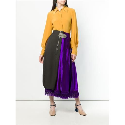 Marni gonna asimmetrica a portafoglio - marrone