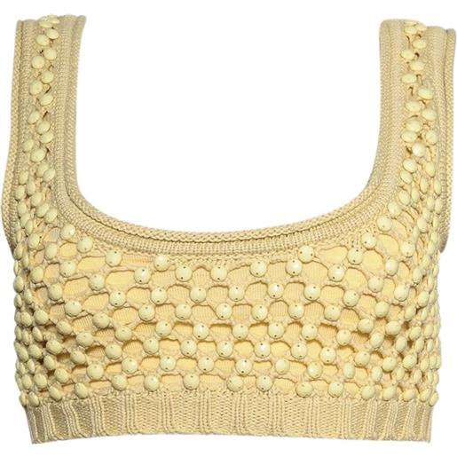 diotima top lady con decorazione - giallo