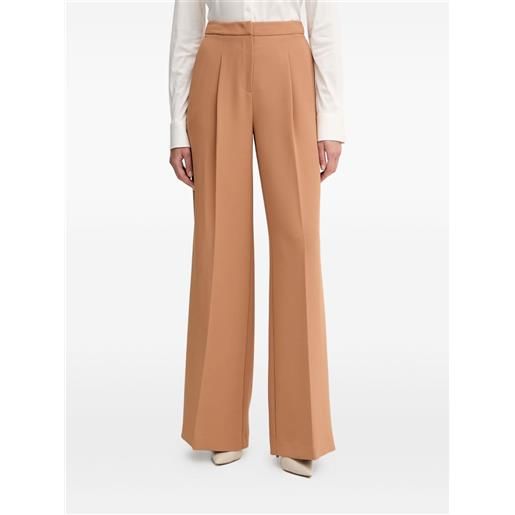 TWINSET pantaloni a vita alta - marrone