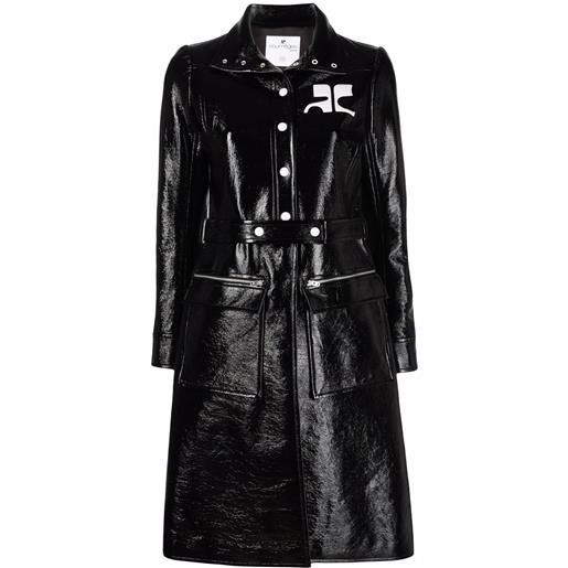 Courrèges cappotto con applicazione - nero