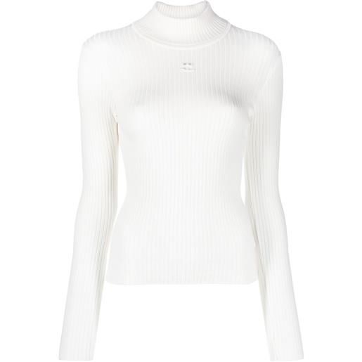 Courrèges top a coste - bianco