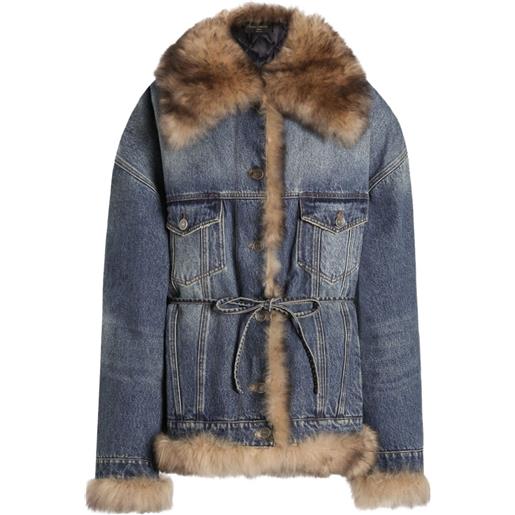 Dolce & Gabbana cappotto denim - blu